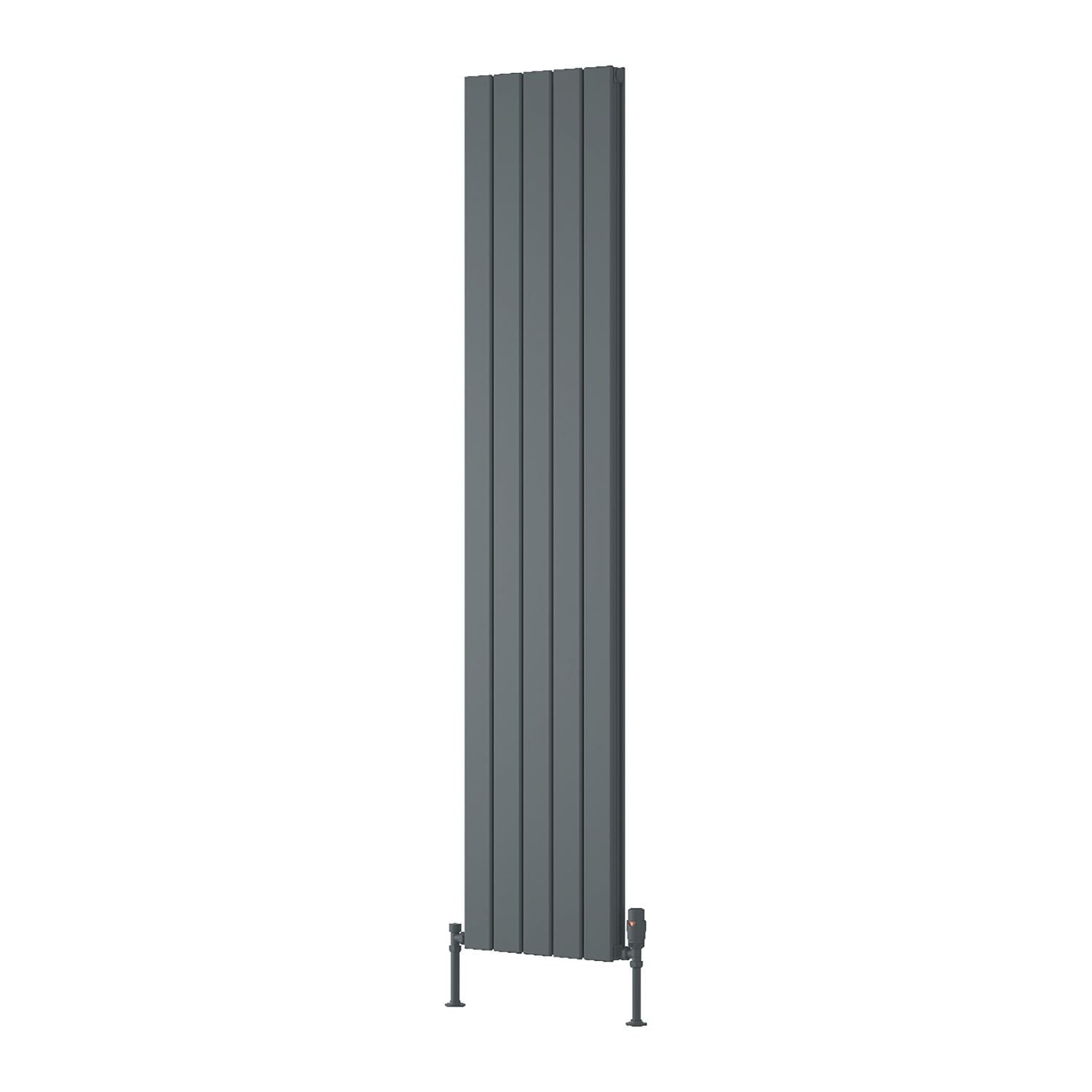 Reina Piatto Double 1800mm x 370mm 3980BTU Anthracite Vertical Designer Radiator (855EE)