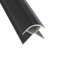 Splashwall External Corner Black 2420mm x 11mm