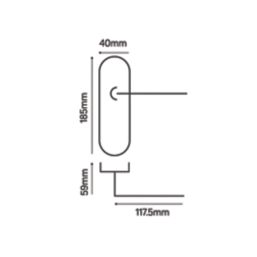 Smith & Locke Murlough Fire Rated Lever Lock Door Handles Pair Brushed Nickel