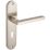 Smith & Locke Murlough Fire Rated Lever Lock Door Handles Pair Brushed Nickel