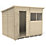 Forest  8' x 6' (Nominal) Pent Overlap Timber Shed with Base & Assembly