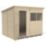 Forest  8' x 6' (Nominal) Pent Overlap Timber Shed with Base & Assembly