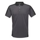 Regatta Contrast Coolweave Polo Shirt Seal Grey / Black 2X Large 53" Chest