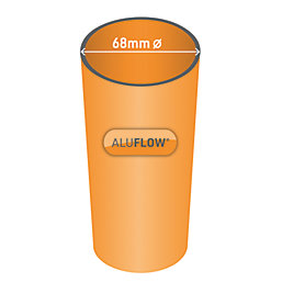 Aluflow  Round Aluminium Downpipe White 68mm x 4m