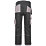 JCB Trade Plus Rip-Stop Work Trousers Black / Grey 34" W 32" L