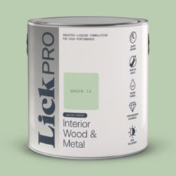 LickPro 2.5Ltr Green 13 Satin Water-Based Trim Paint