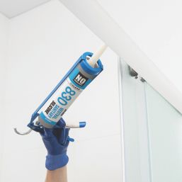 No Nonsense 830 Anti-Mould Neutral Sanitary Silicone Sealant Clear 310ml 12 Pack