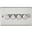 Knightsbridge  4-Gang 2-Way LED Dimmer Switch  Brushed Chrome