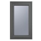 Crystal  Right-Hand Opening Obscure Double-Glazed Casement Anthracite on White uPVC Window  610mm x 1115mm
