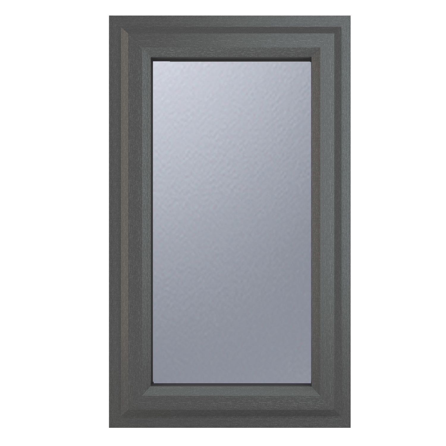 Crystal Right-Hand Opening Obscure Double-Glazed Casement Anthracite on White uPVC Window 610mm x 1115mm (855VH)