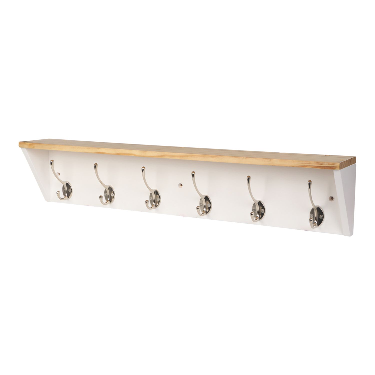 Essentials 6-Hook Rail White 700mm x 140mm (855YN)