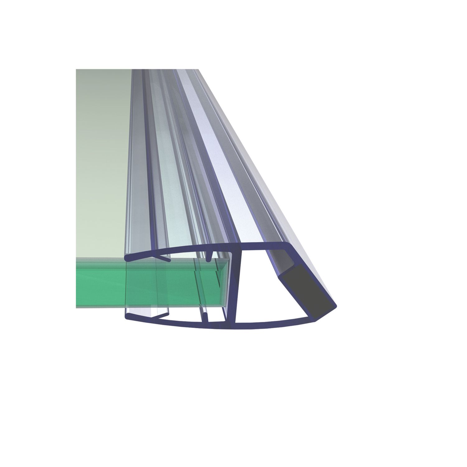 ETAL Neo Magnetic Sliding Shower Door Seal Clear 6mm x 2000mm (855YU)