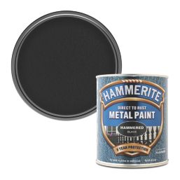 Hammerite 750ml Black Hammered Interior & Exterior Metal Paint