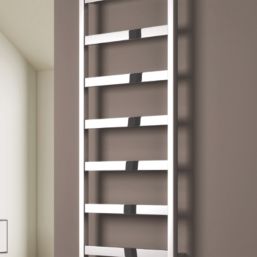 Reina 1100mm x 550mm 865BTU Chrome Flat Designer Towel Radiator
