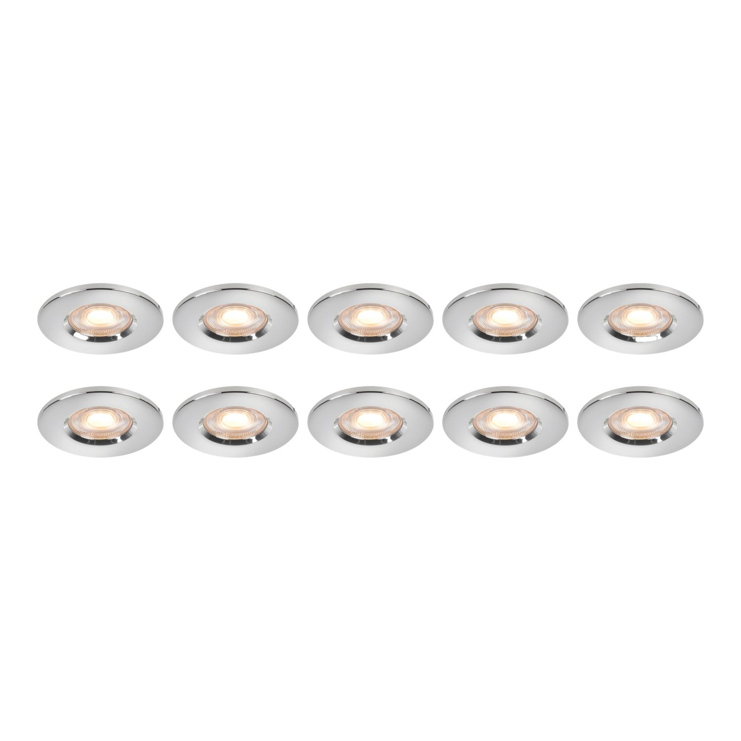 LAP Ubertas Fixed LED Downlight Polished Chrome 4W 420lm 10 Pack (856RE)