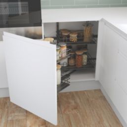 Essentials Anthracite LH Corner Pull-Out Storage 1000mm