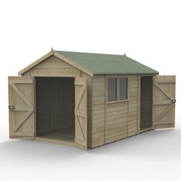 Forest Timberdale 8' 6" x 12' (Nominal) Reverse Apex Tongue & Groove Timber Shed with Base