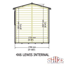 Shire  6' x 4' (Nominal) Apex Shiplap T&G Timber Shed
