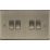 Knightsbridge  10AX 4-Gang 2-Way Light Switch  Antique Brass