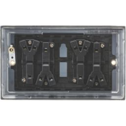 Knightsbridge  10AX 4-Gang 2-Way Light Switch  Antique Brass