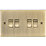 Knightsbridge  10AX 4-Gang 2-Way Light Switch  Antique Brass