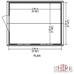 Shire Security 10' x 8' (Nominal) Apex Shiplap T&G Timber Shed