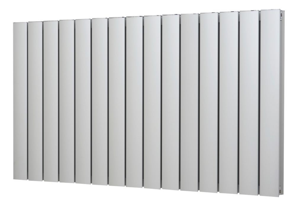 Glow 600mm x 1045mm 4508BTU Matt Chrome Horizontal Designer Radiator ...