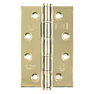 Smith & Locke  Electro Brass Grade 7 Fire Rated Washered Hinges 102x67mm 2 Pack