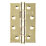 Smith & Locke  Electro Brass Grade 7 Fire Rated Washered Hinges 102mm x 67mm 2 Pack