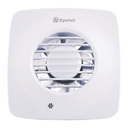 Xpelair DX100HTS 100mm (4") Axial Bathroom Extractor Fan with Humidistat & Timer White 220-240V