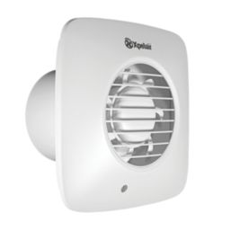Xpelair DX100HTS 100mm (4") Axial Bathroom Extractor Fan with Humidistat & Timer White 220-240V