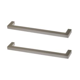 Essentials Golpar D Handles Brushed Nickel 169mm 2 Pieces