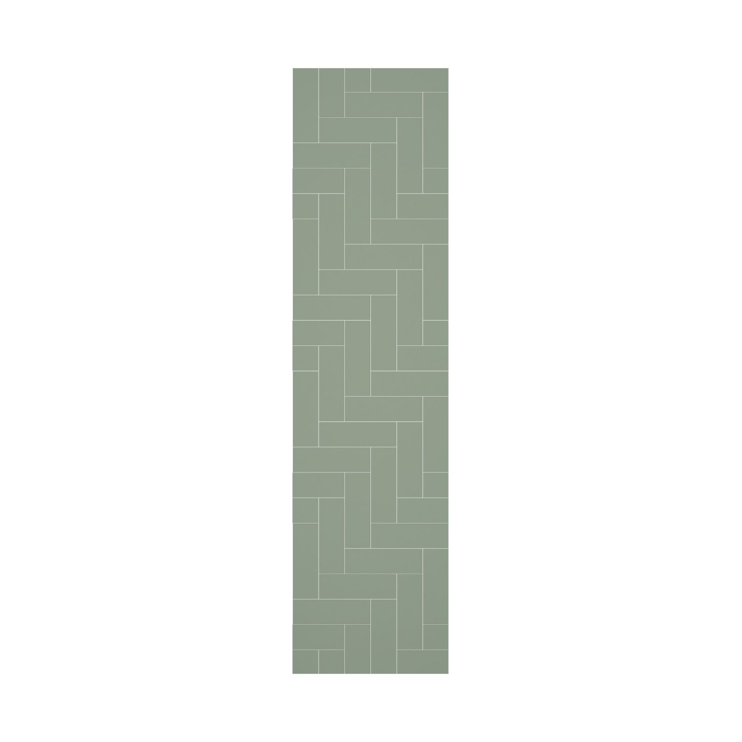 Fibo Urban Wet Wall Panelling Herringbone Matt Green 2400mm x 600mm x 10.2mm (857AE)