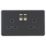 Knightsbridge  13A 2-Gang 2-Pole Switched Socket Matt Black