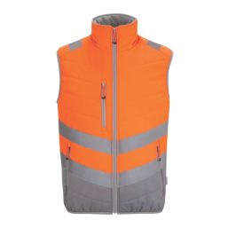 Regatta Hi-Vis Two-Tone Thermal Bodywarmer Orange 4X Large 60.6" Chest