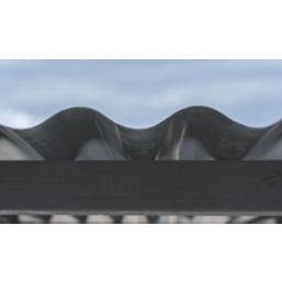 Radmat Building Materials Eco 76/18 Corrugated PVC Roof Sheet Black 2500mm x 1.2mm x 875mm 5 Pack