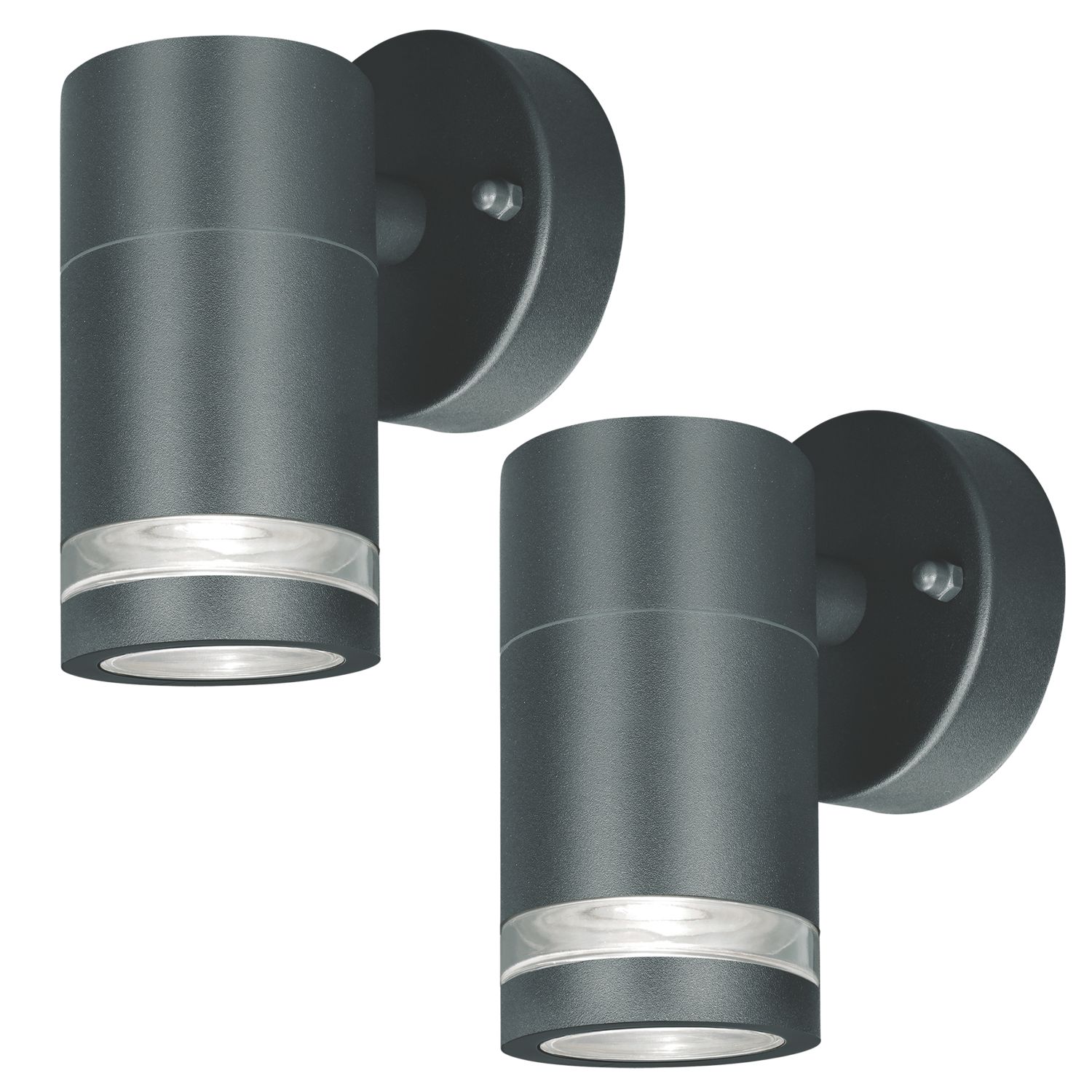4lite Marinus Outdoor Wall Lights Anthracite Grey 2 Pack (857GR)