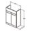 Ideal Standard i.life A Semi-Countertop Floorstanding Basin Unit with Chrome Handles & Basin Gloss White 602mm x 440mm x 1003mm