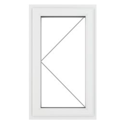 Crystal  Left-Hand Opening Clear Double-Glazed Casement White uPVC Window 610mm x 1115mm