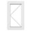 Crystal  Left-Hand Opening Clear Double-Glazed Casement White uPVC Window 610mm x 1115mm