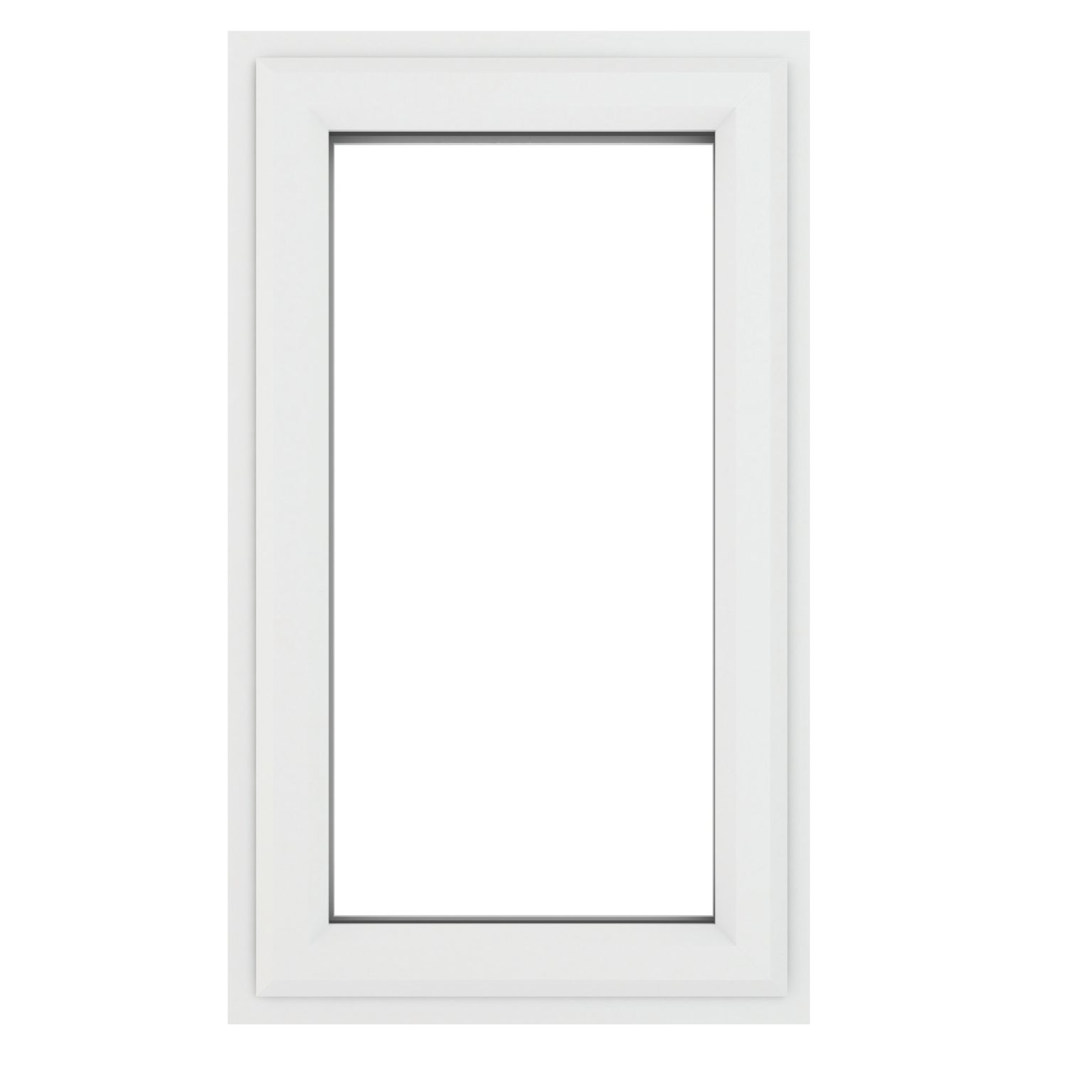 Crystal Left-Hand Opening Clear Double-Glazed Casement White uPVC Window 610mm x 1115mm (857JP)