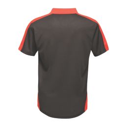 Regatta Contrast Coolweave Polo Shirt Black/Classic Red 2X Large 53" Chest