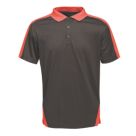 Regatta Contrast Coolweave Polo Shirt Black/Classic Red 2X Large 53" Chest