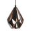 Eglo Carlton 1 Single Pendant Light Black/Copper