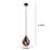 Eglo Carlton 1 Single Pendant Light Black/Copper