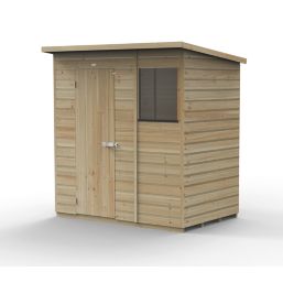 Forest Beckwood 6' x 4' (Nominal) Pent Shiplap Timber Shed with Base & Assembly