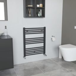 Ximax 720mm x 600mm 1225BTU Anthracite Flat Designer Towel Radiator
