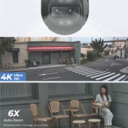 Reolink TrackMix Auto PTZ PoE AI White Wired 4K Indoor & Outdoor Smart CCTV Security Camera