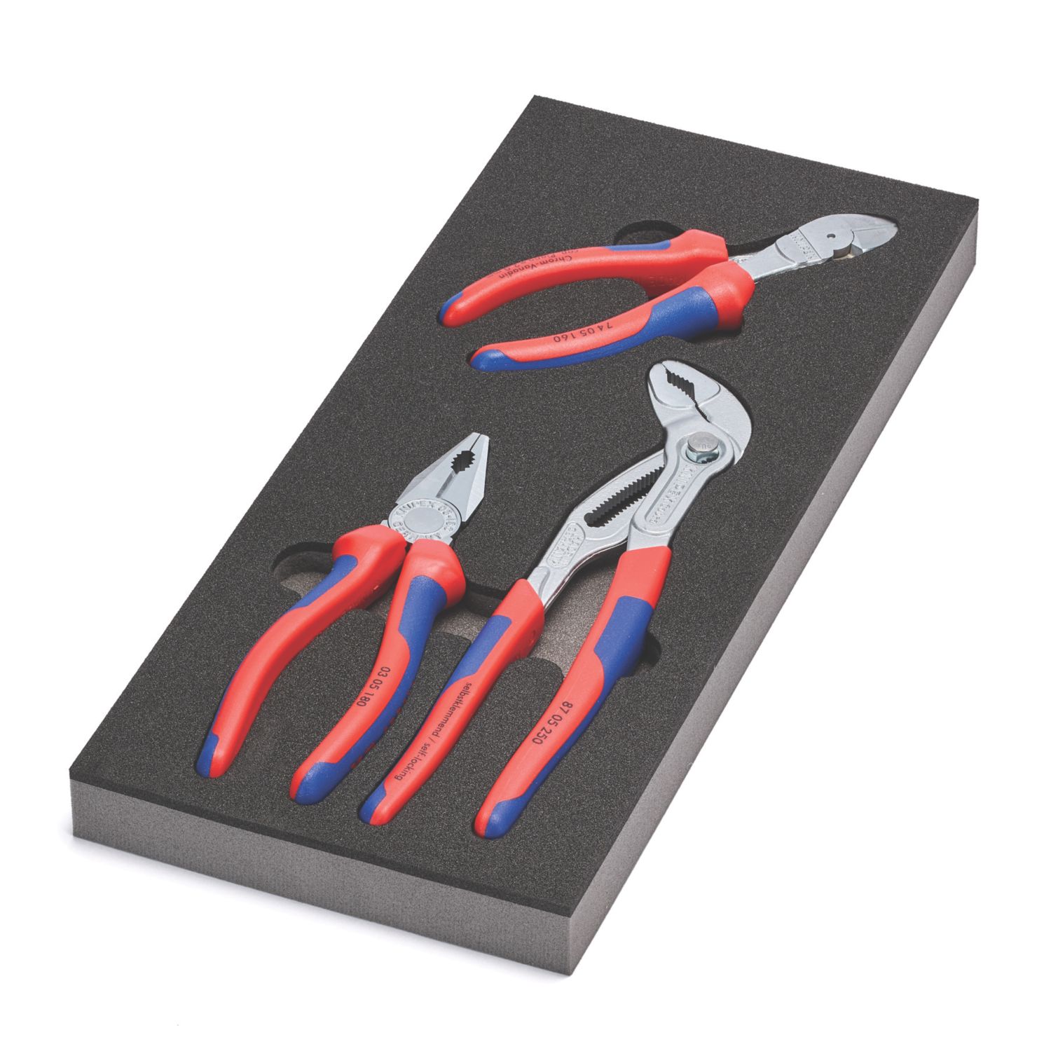 Wera 9780 Knipex (1) Foam Insert Pliers Set 3 Pcs (857XX)