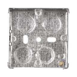 Tower  1-Gang Galvanised Steel  Knockout Back Box 35mm